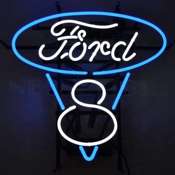 
Oem factory china suppliers lead free rohs certificate Ford neon sign light metal grid custom glass ford neon light L 