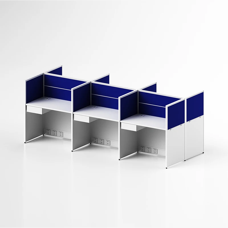 Wholesale Co-working 4 People Office Cubicle Workstations Desk Modern Office Partition Workstation Tables with Drawer