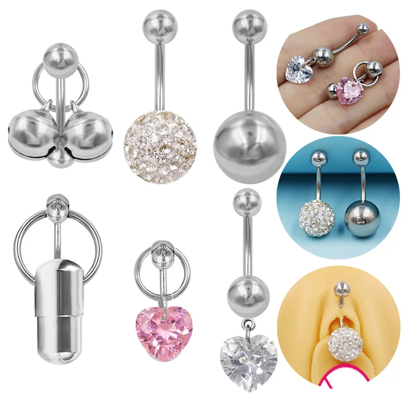 Getta jewelry 316L stainless steel Genitals piercing pictures stone Door Knocker VCH Piercing Barbell
