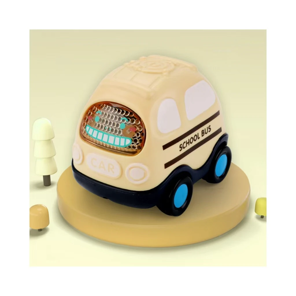 New Children Pull Back Car Toys Cartoon Die Cast Inertia Small Car Toy School Bus Set Mini Racing Car Birthday Gifts For Kids