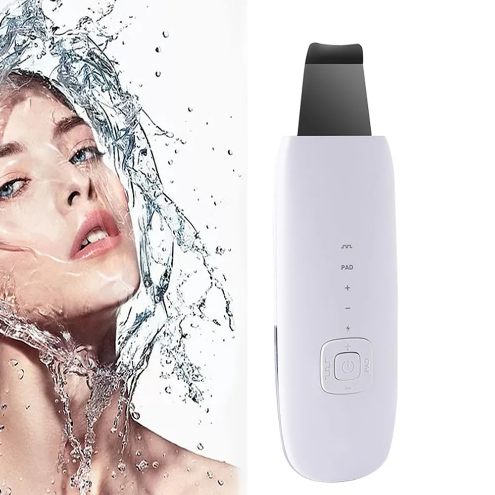 portable vibration facecleaning spatula ion peeling blackhead remover acne treatment ultrasonic skin scrubber