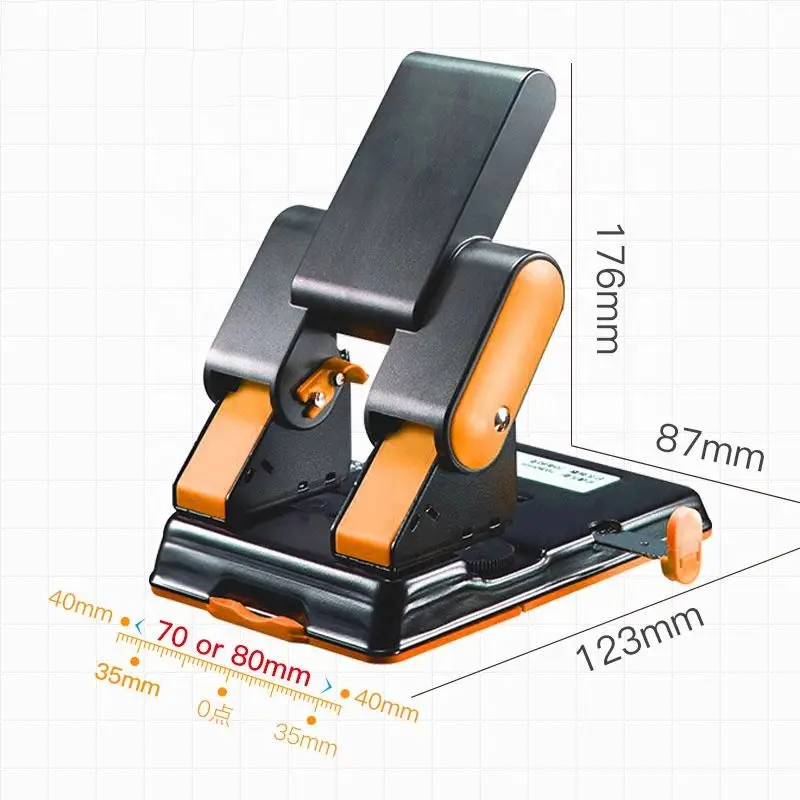2-Hole Heavy Duty Unique Design Punch 70 Sheets Paper Hole punch 9302