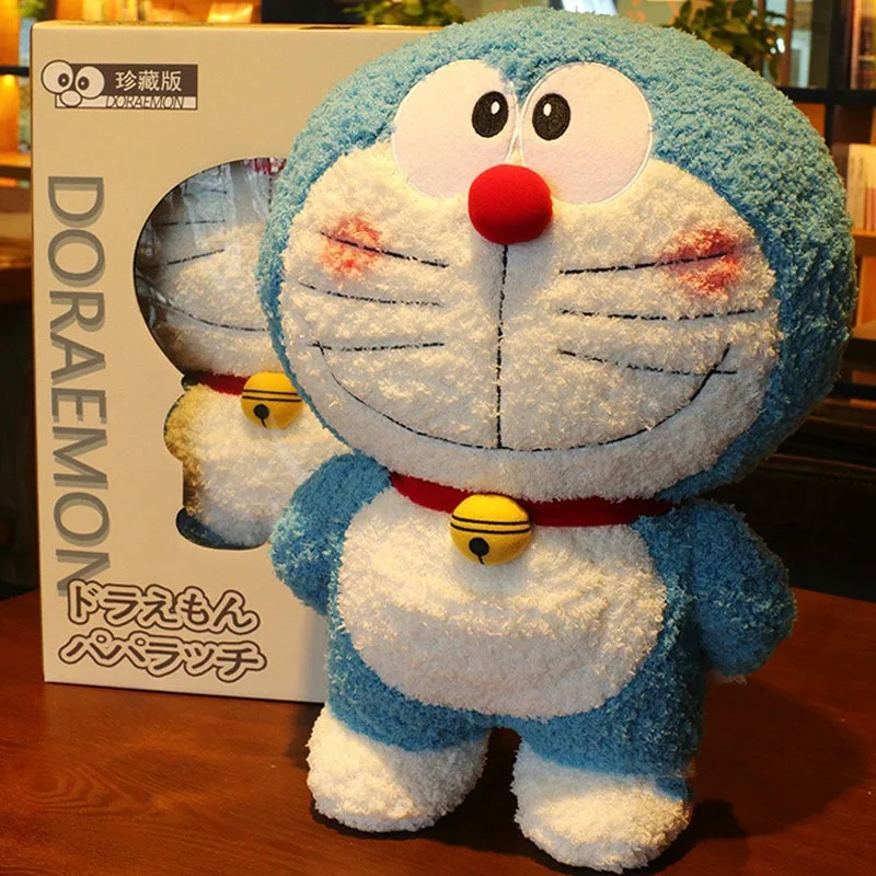 Hot Selling Custom Blue Doraemon Cartoon Plush Toys Jingle Cat Squishy Stuffed Animal for Kids Filled with PP Cotton