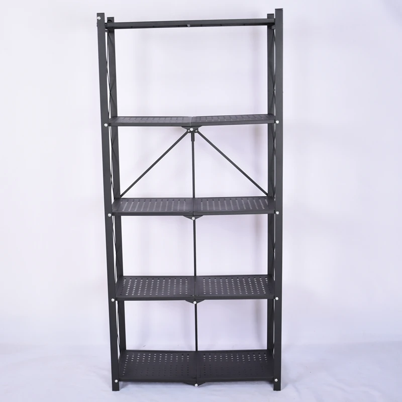 Wholesale Cheap Price Free Sample Home Storage Foldable Shelves 5 Tier Metal Kitchen Shelf Racks