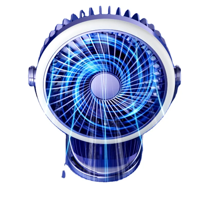 Portable Lighting 3 in 1 Cooling Fan Touch Screen Vintage Desktop Camping Mini Usb Battery Rechargeable Camping Fan Stroller Fan