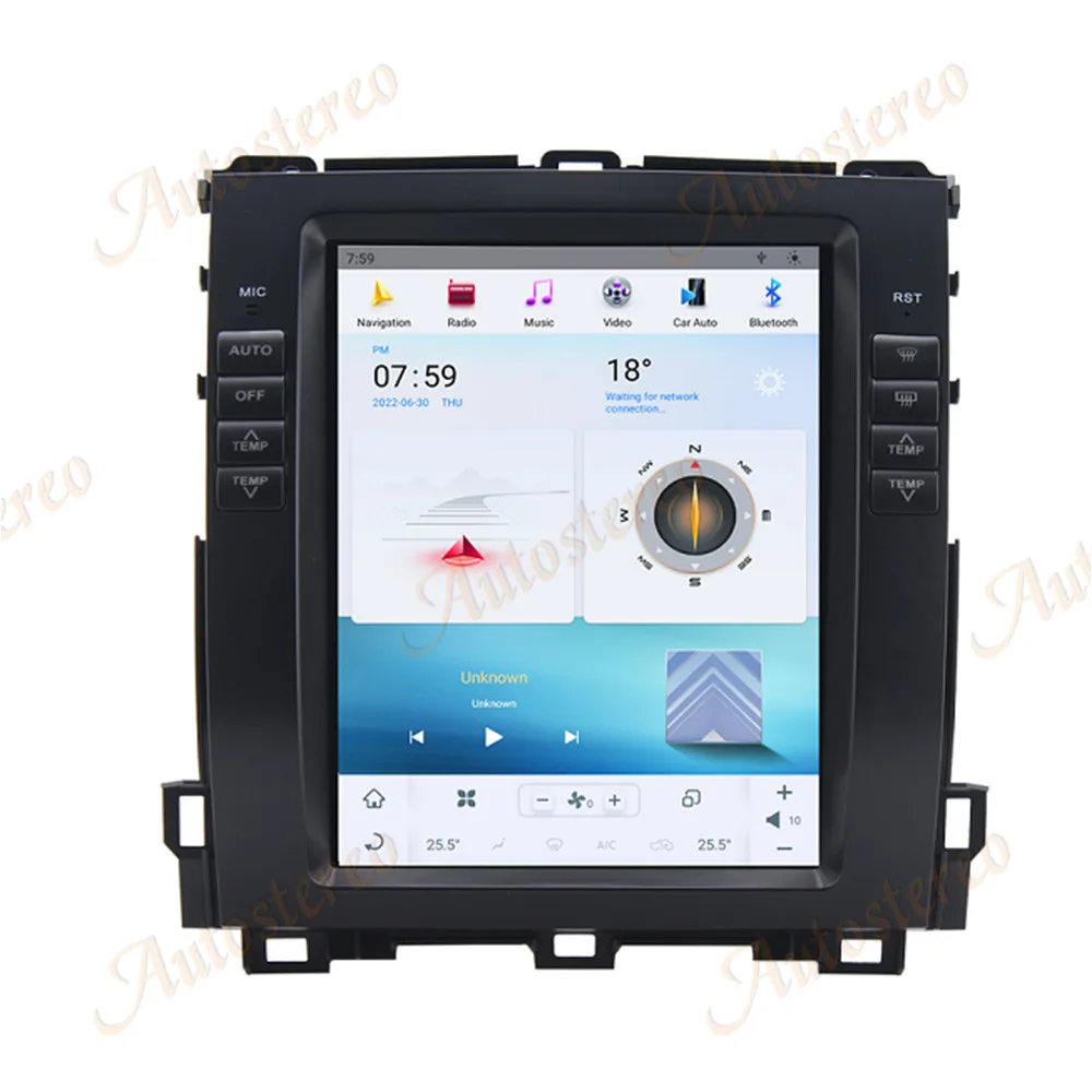 Autostereo 10.4 Inch Car Radio For Toyota Prado 120 2002-2009  Car DVD Player Multimedia Video Player GPS Navigation CarPlay