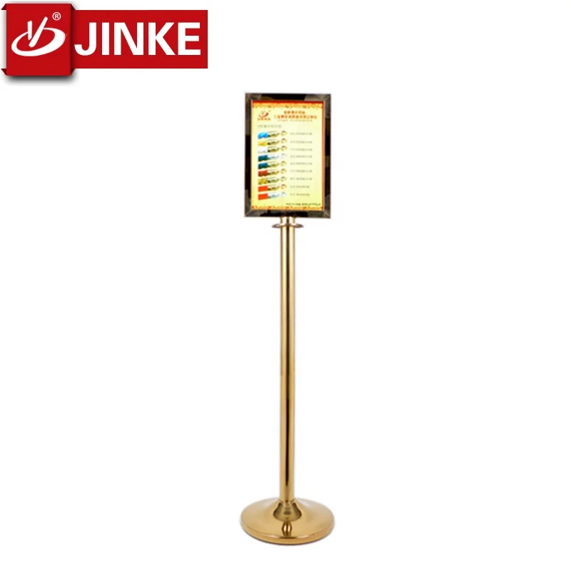 Stainless Steel Crowd Control Stanchion Topper Rectangle Frame Signage Sign