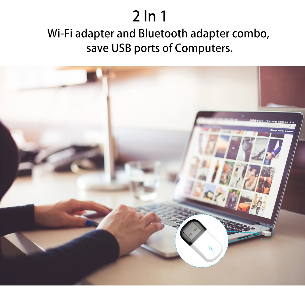 
Desktop Dual Band 600M LAN Wifi Wireless Network Card WLAN Adapter 