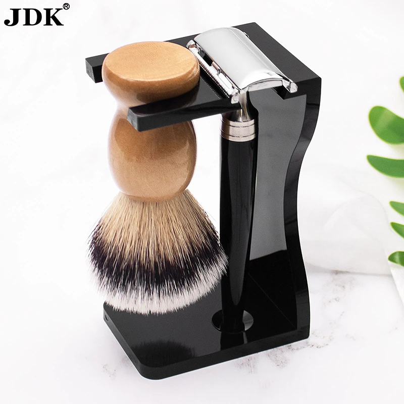 JDK Shaving Brush Wholesale Shaving Brush Set Best Synthetic Hair Shaving Brush with Stand