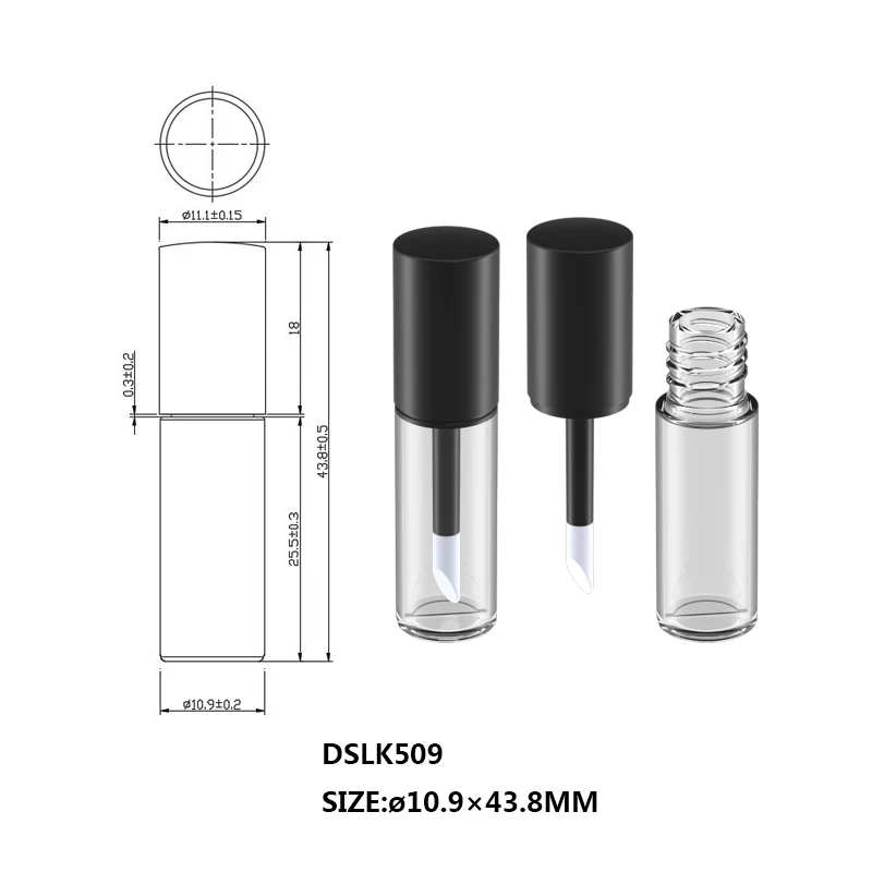 1ml 2ml 3ml cute mini lipgloss tube white hot sales lip gloss container new empty unique lipgloss tube with private logo