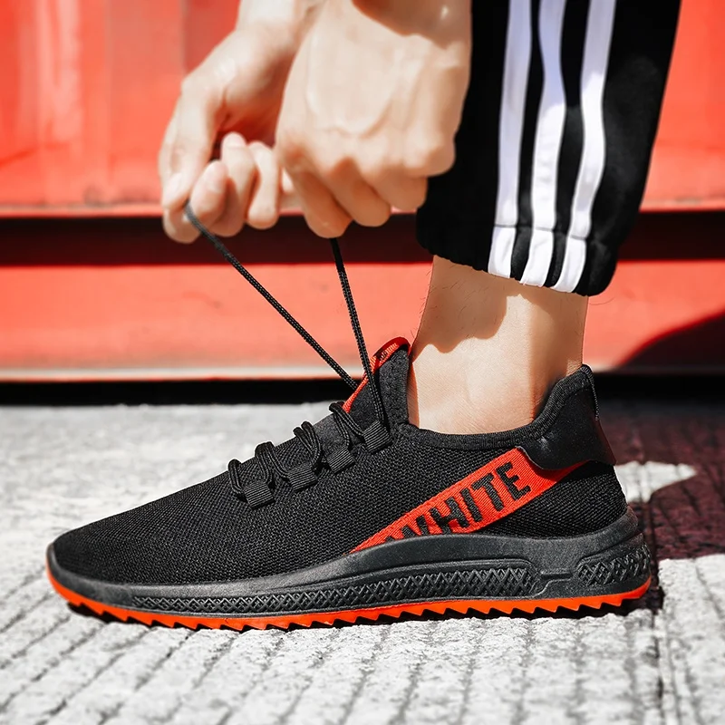 Повседневная спортивная мужская обувь, текстильная Весенняя дышащая новая обувь для бега, прочные низкие кроссовки в Корейском стиле