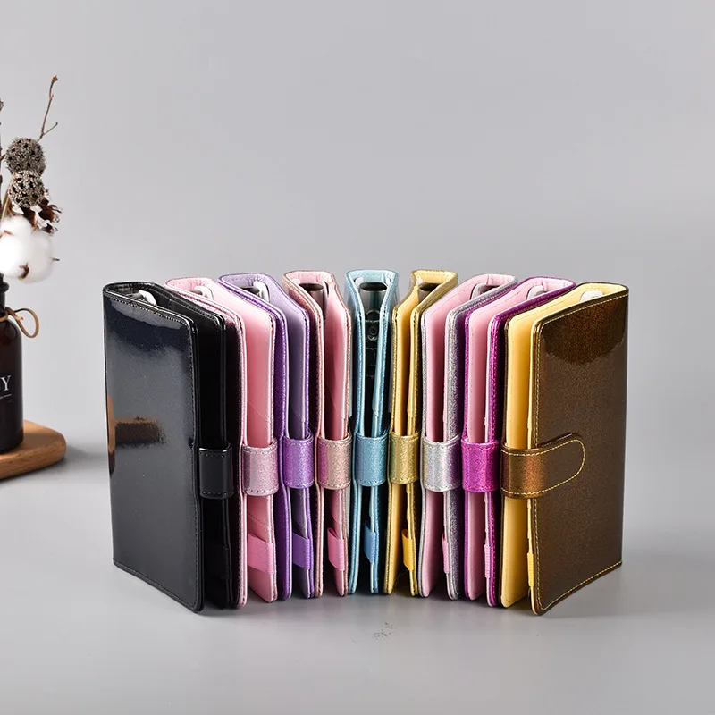 Holographic A5 PU Leather Budget Binder Refillable Cash Envelope A6 Budget Planner Cover Binders Notebook