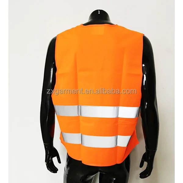 OEM ODM Orange High Visibility Construction Station Reflective Safety Vest Work Security Vest Hi Vis