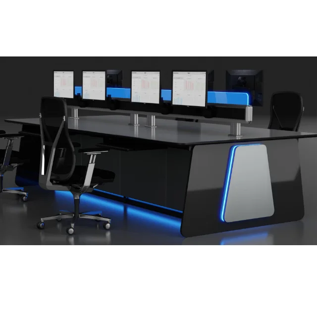 Kesino Custom Ergonomically Designed Control Room Console Solutions Suitable for NOC/SOC/CCTV/ATC Operator Workstation Consoles