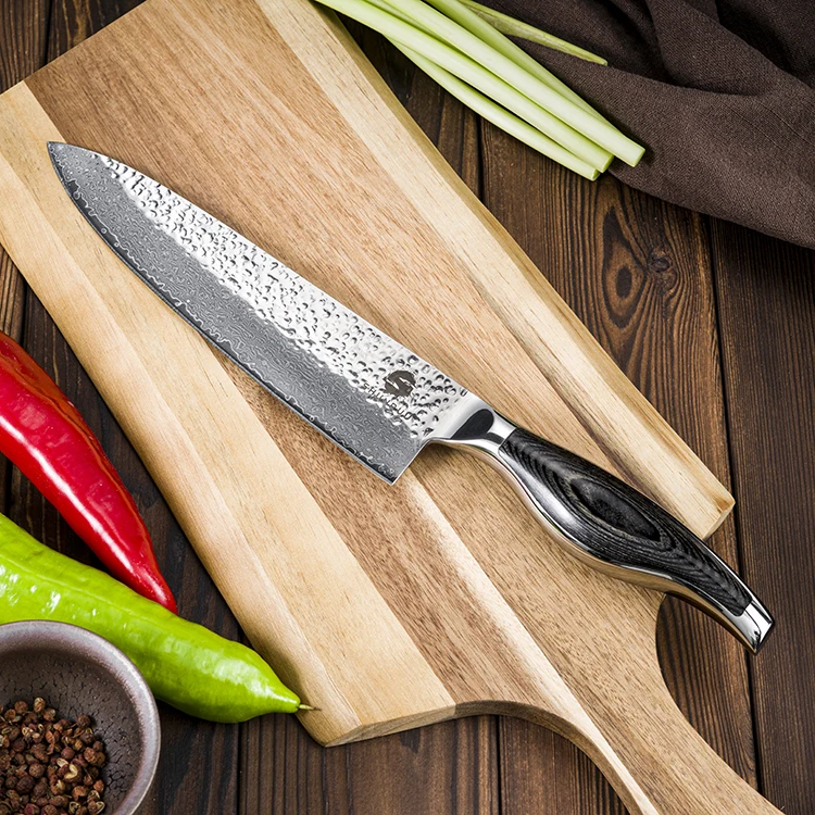 New Arrival 8 Inch Pattern Custom Quality Brand Damascus Steel Chef Knife