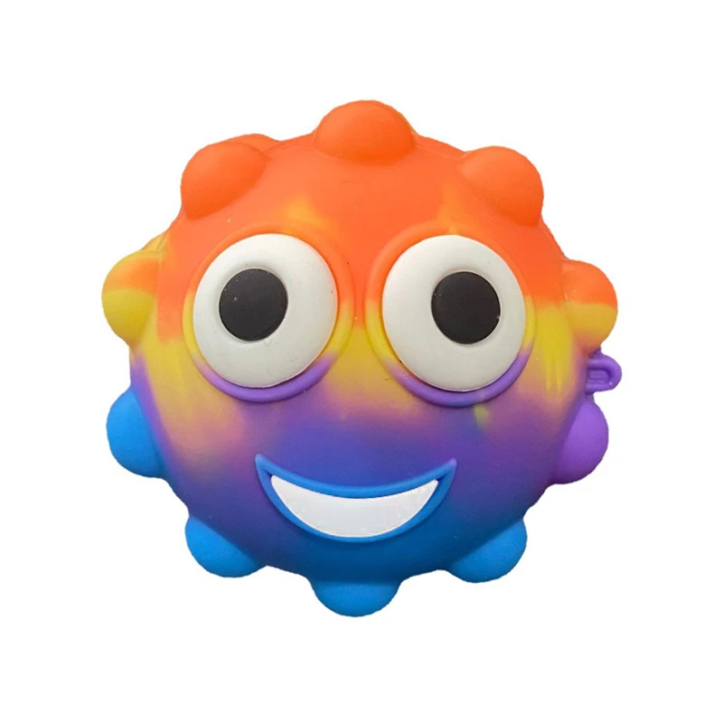 Novelty Silicone Pops Eye Out Toys Ball Light up Pops Relieve Stress Squeeze Sensory Fidget Ball Toys for Kids