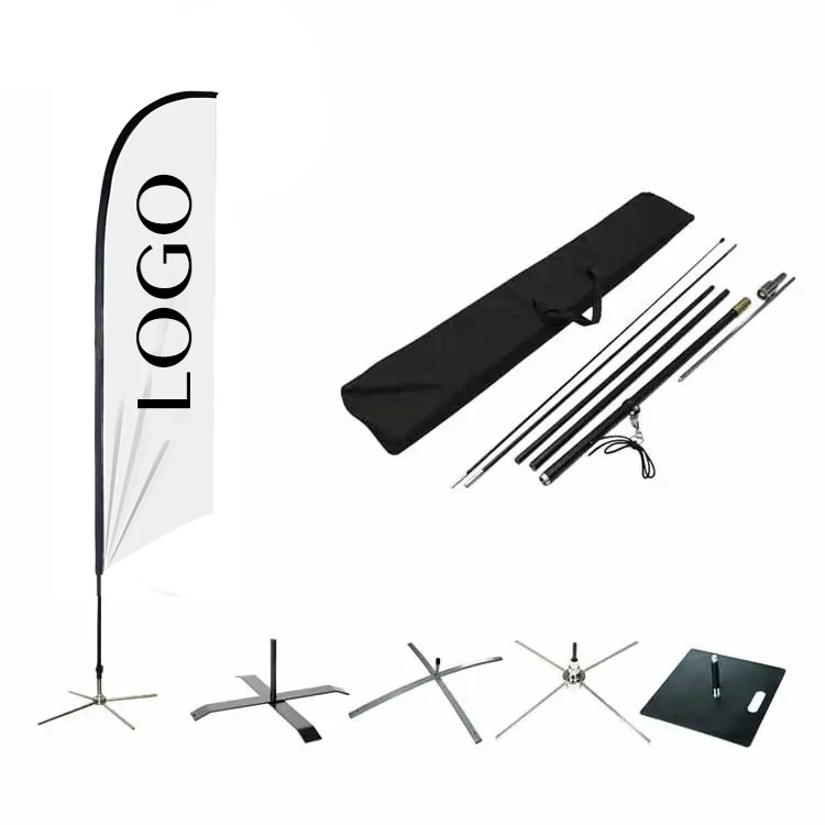 personalized swooper flag sign aluminum advertising feather flag banner printing teardrop flags with logo printing and stand