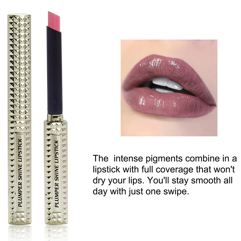 Ярко пигментированная разноцветная романтичная матовая помада для макияжа модная безглютеновая мини-помада со стразами металлическая бархатная