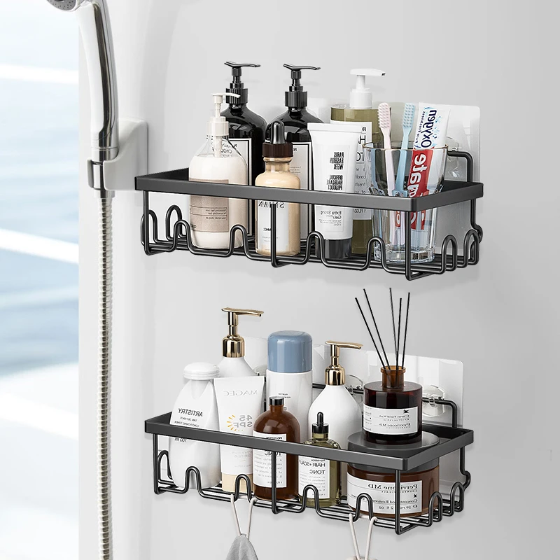 Best Sellers No Drilling Removable Wall Mounted Stainless Steel Shower Caddy Corner Shelves