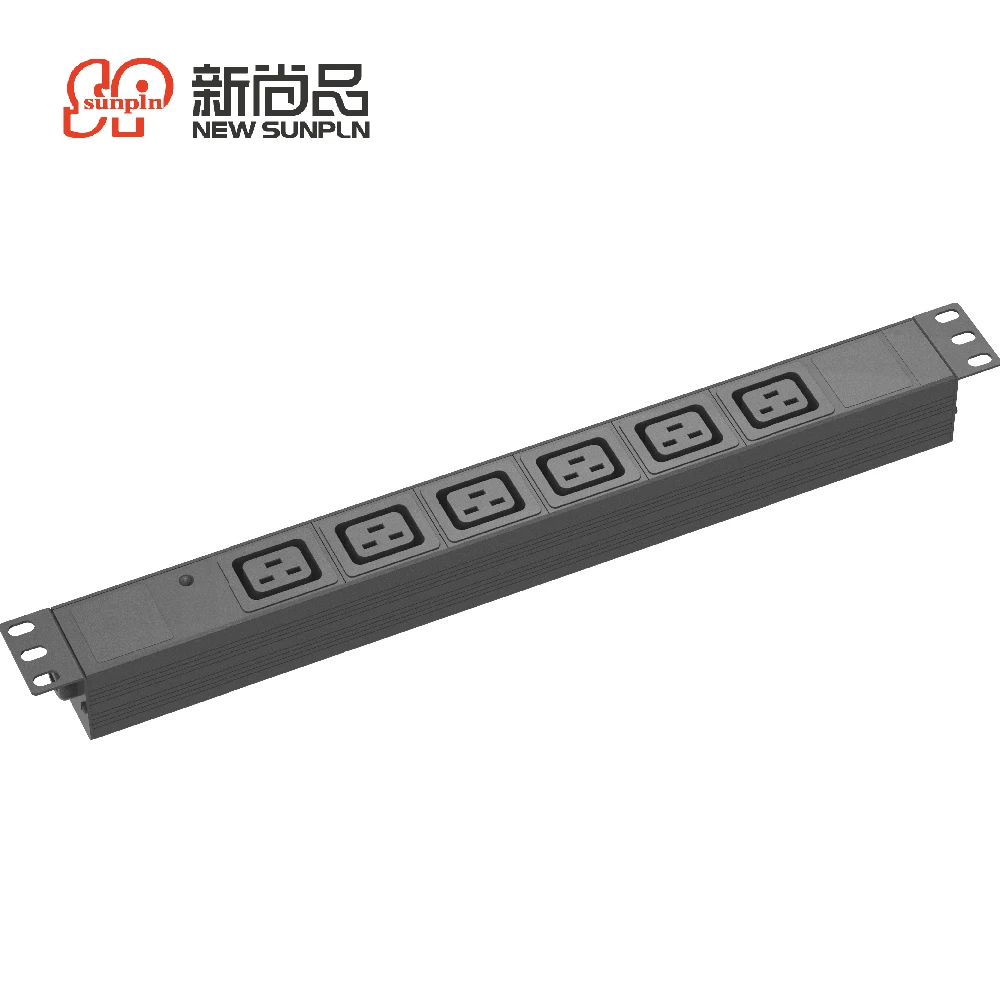 quality guarantee C14 power strip 6 ports control panel PUD for dc high power 240V 30A 50A extension sockets