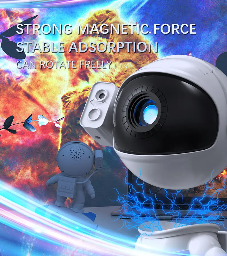 Rocket Spaceman Astronaut Star The Milky Way  Projector Night Light Focusing 12 Films LED Projection Laser The Milky Way Robot L