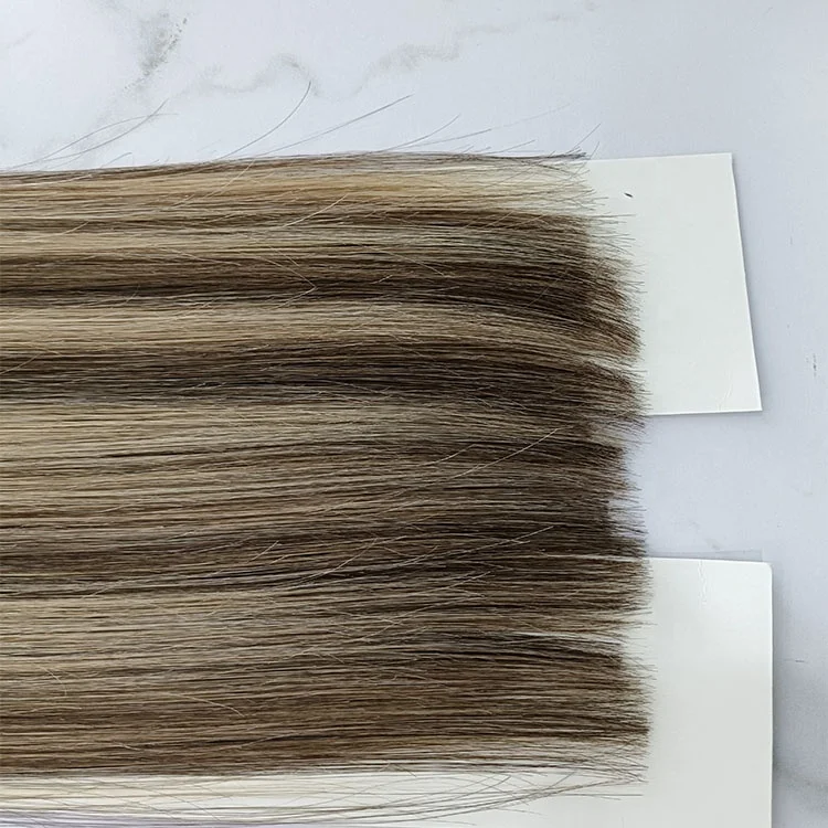 Luxury European Hair Double Drawn  22 inch Tape Virgin Human Hair Cuticle  Piano Color 2/24 Tape in Hair Extensions