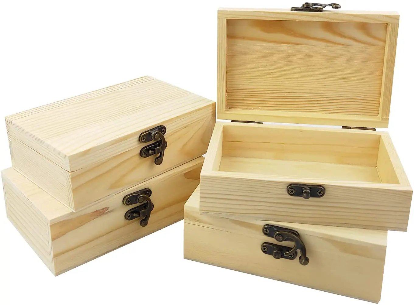 Packaging Boxes DIY Handmade Wood Wooden Wholesale for Crafts Unfinished Luxury Home Decoration Painted Box & Case Folk Art Love