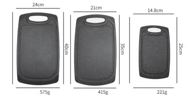 Homesun New Design Marble Black And White Dot Kitchen Accessories Food Grade Pp Cutting Board Mats Plastic Chopping Board