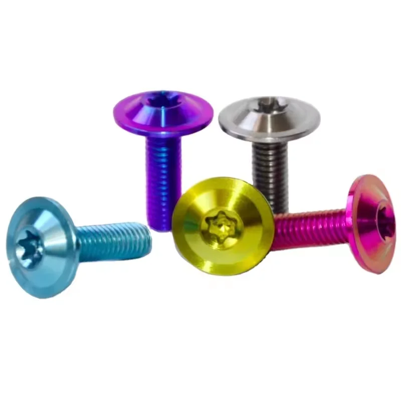 titanium screws m6 m8 m10 m12 blue  grade 5 titanium bolts TA1 TA2 TC4 titanium nuts Gr1 Gr2 Gr5