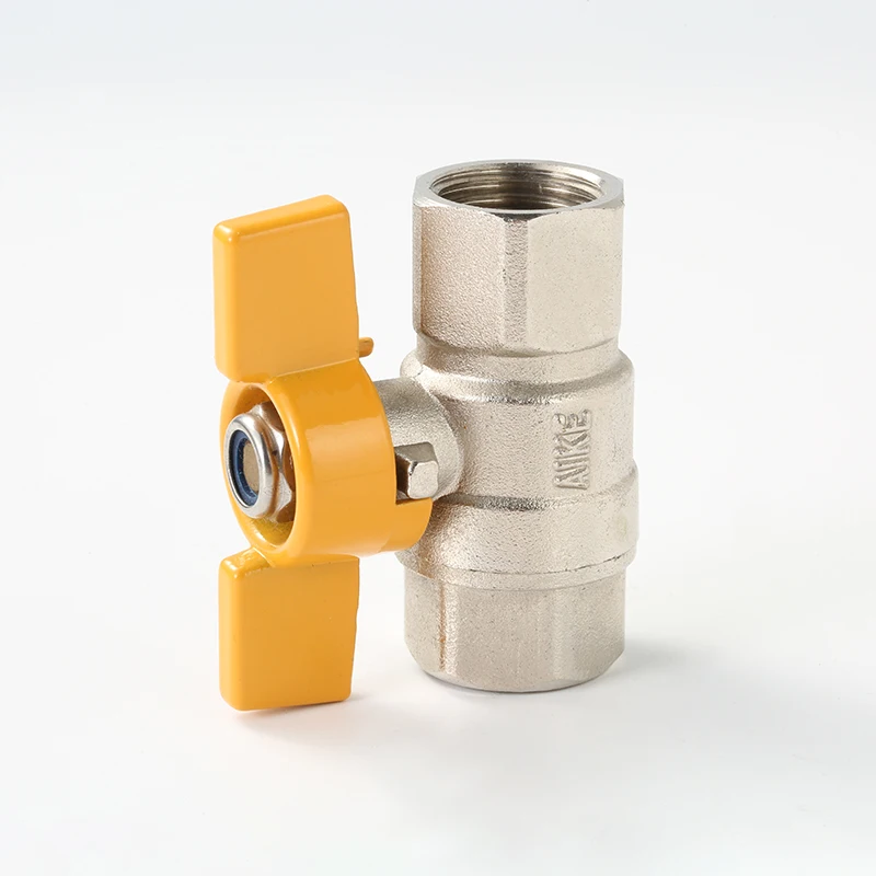 Brass valve Internal thread Butterfly handle Factory direct sales Apply in gas system