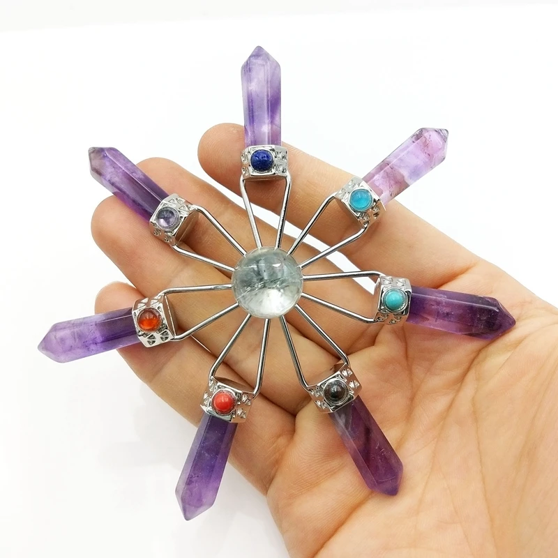  Фантастические пирамиды 7 чакр энергетический дизайн природный генератор исцеляющий кристалл для украшения