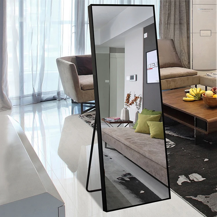 Hot sale wooden full body standing full length antique decorative framed dressing mirror