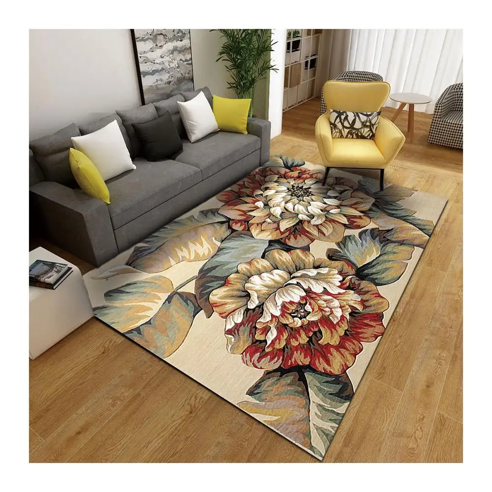 Popular In Malaysia Livingroom Decorations Home Center Carpet Flower Shaped 3d Rug