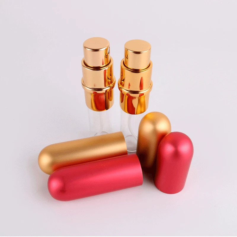 6ML Aluminium Portable Mini Travel Perfume Atomizer Bottle Unique Perfume Bottle with 10 Different Colors