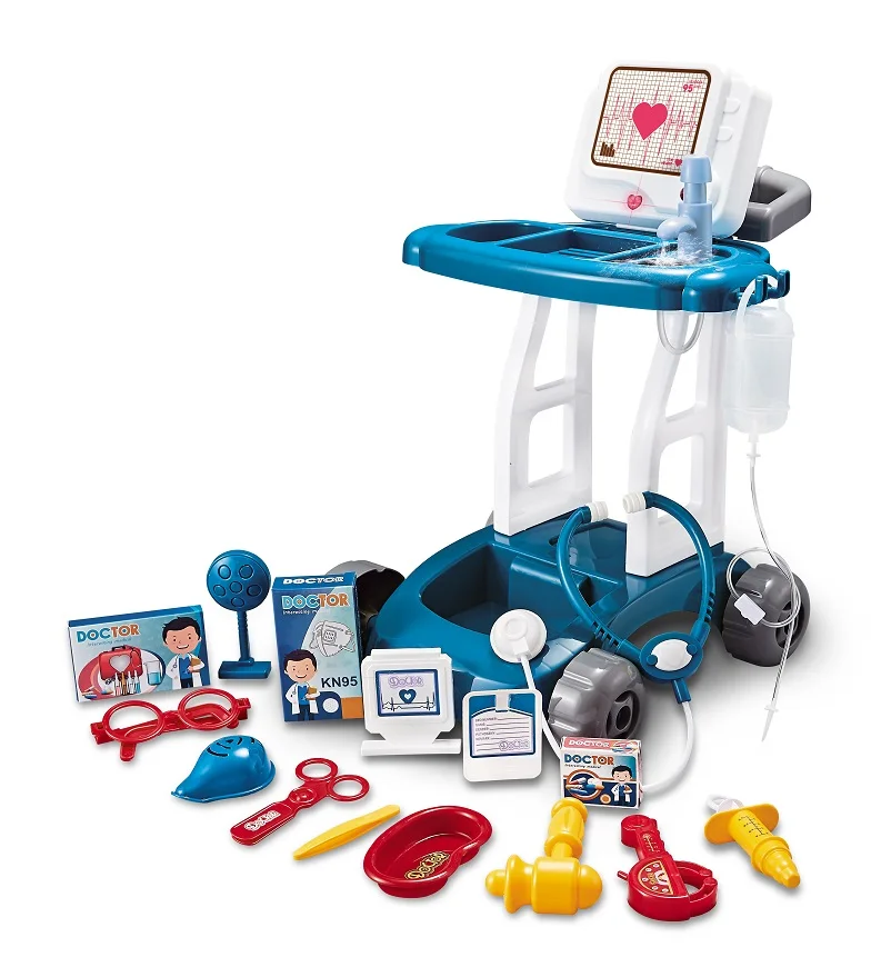 Игрушки на колесиках для доктора, набор игрушек для доктора, игрушка для ролевых игр