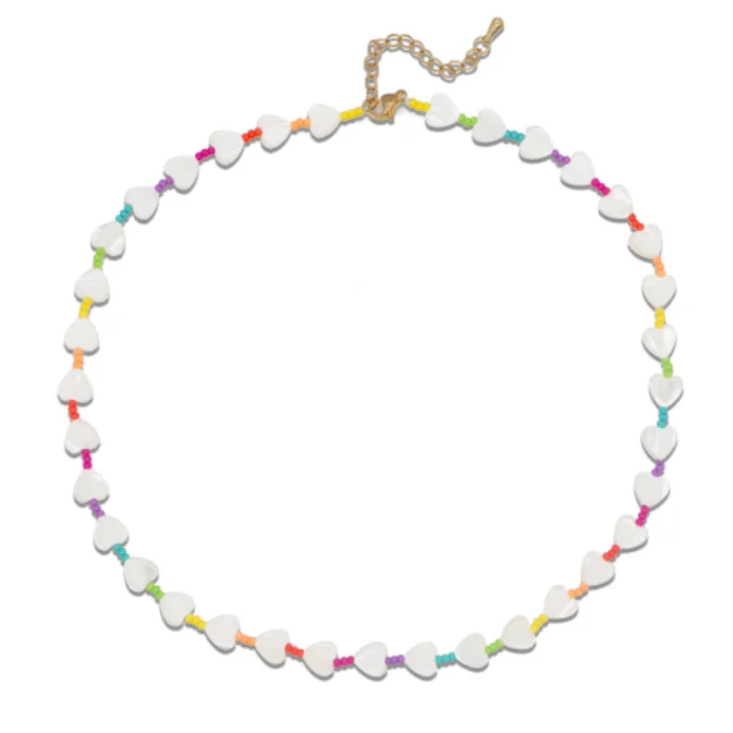 Wholesale  Fashion Heishi Disc Beads Choker Necklaces Polymer Clay Gold Plated Beads necklace for women