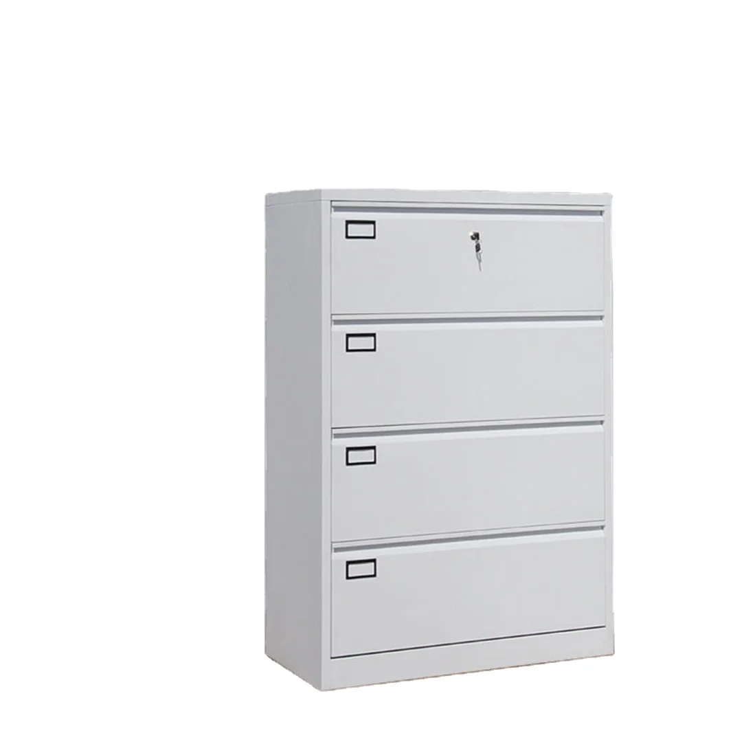Hot sale office equipment 4 drawer filling cabinet lateral steel file storage manufacturers