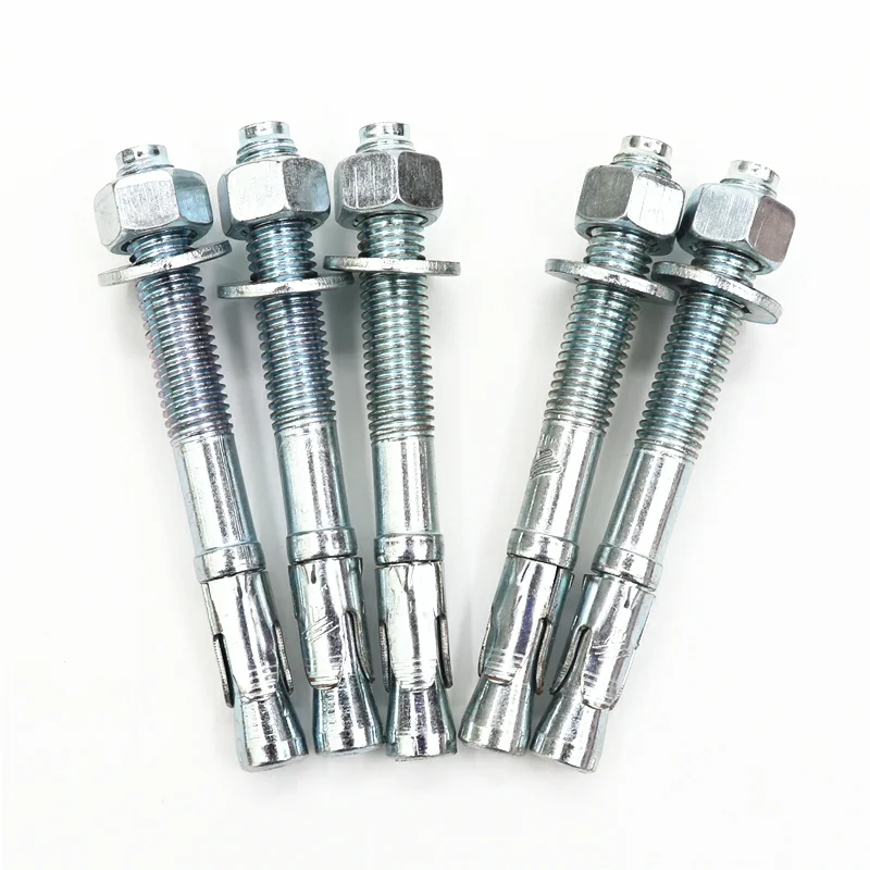 Factory Wholesales Galvanized wedge anchor with bolt and washer expansion anchor bolt concrete wedge anchor