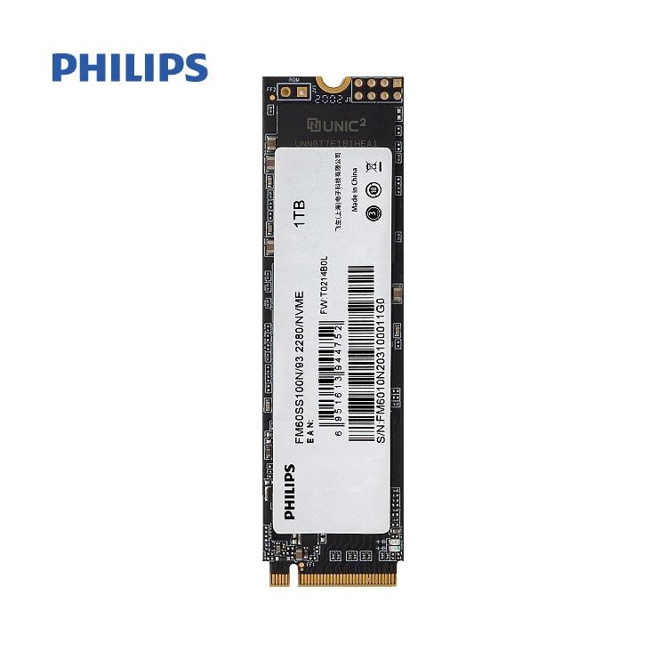 Ssd-накопитель Philips m.2 nvme для ноутбука 128 ГБ 256 512 1 ТБ 2 m2 2280 pcie 4 0 ssd