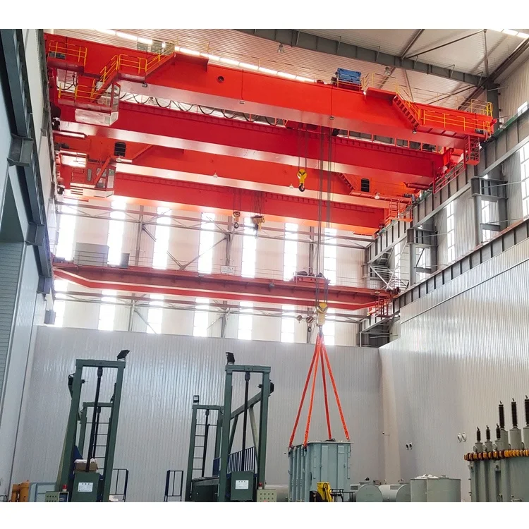 Heavy Duty A5 Workshop QD 160 / 50 ton european style 150 ton Double Girder Overhead Crane Remote Control Eot Bridge Crane price