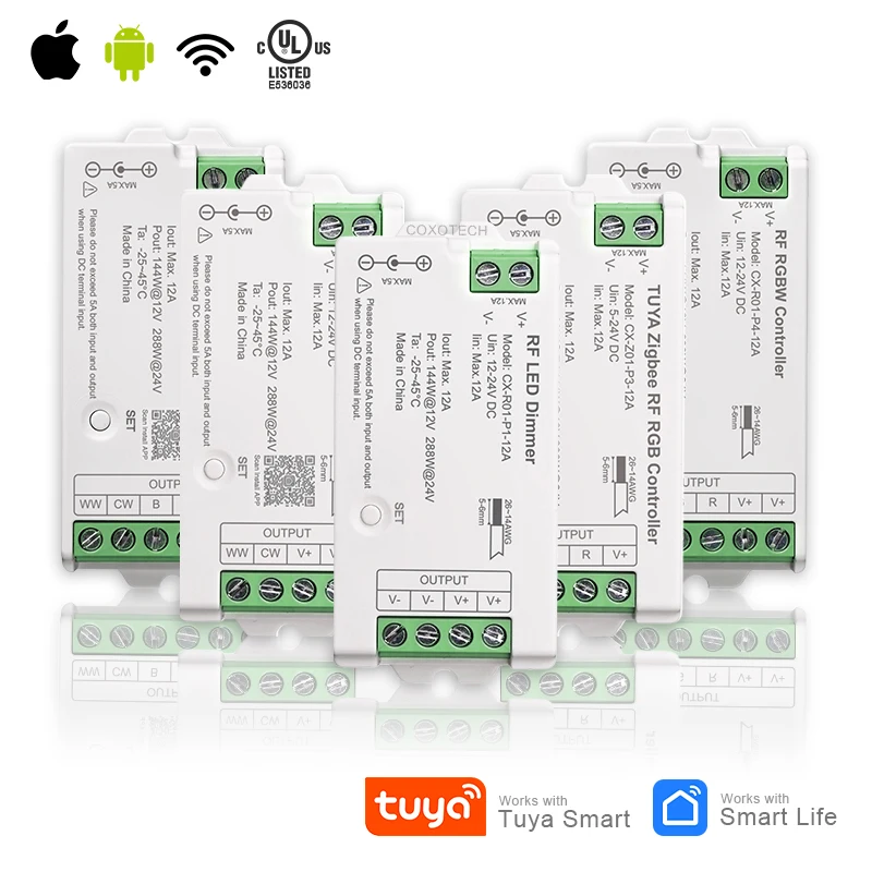 COXO UL аутентификация rgb светодиодный контроллер света CE Rohs music zigbee wifi tuya