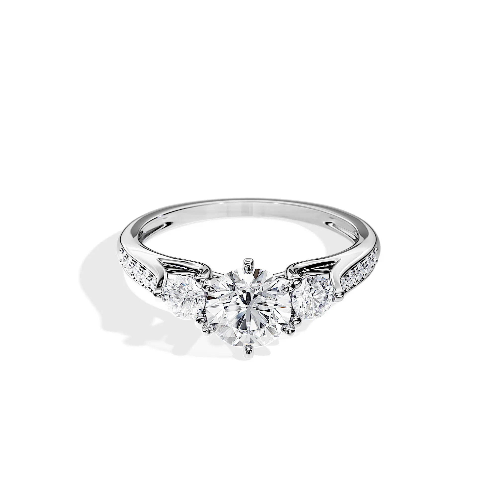 14K Gold Lab Grown Diamond Ring Engagement Bridal Ring White Gold Diamond Wedding Ring