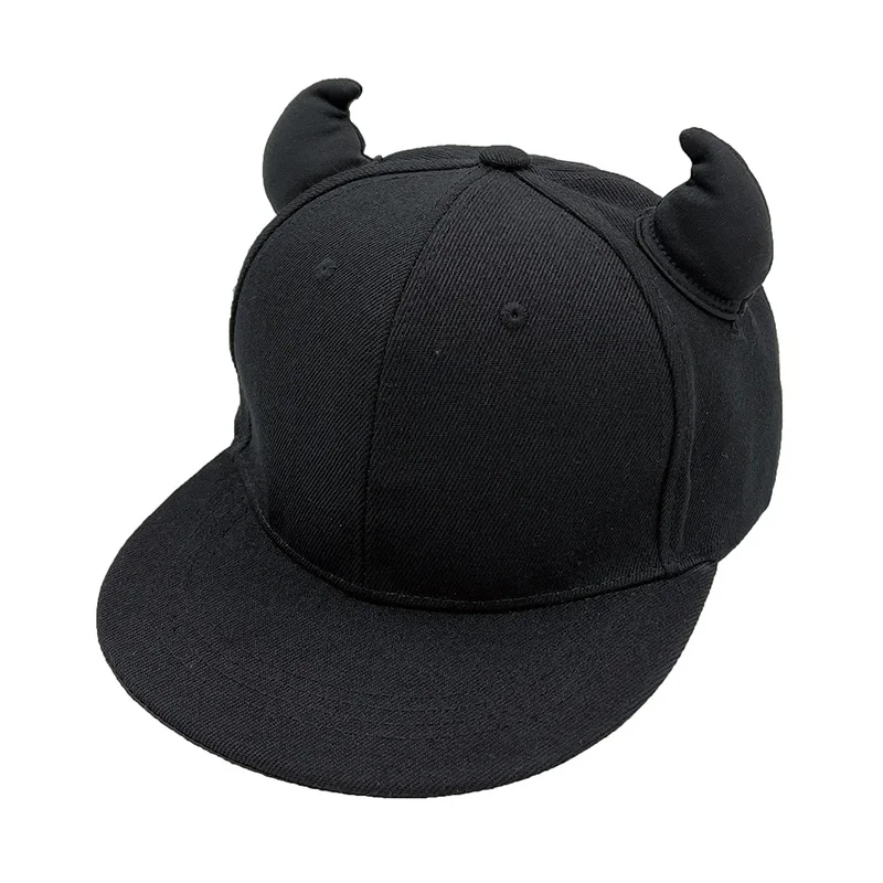 Personality Party Hat Minor Devil horns Decorated baseball cap duck cap visor Outdoor sports cap Personality flat brim hat