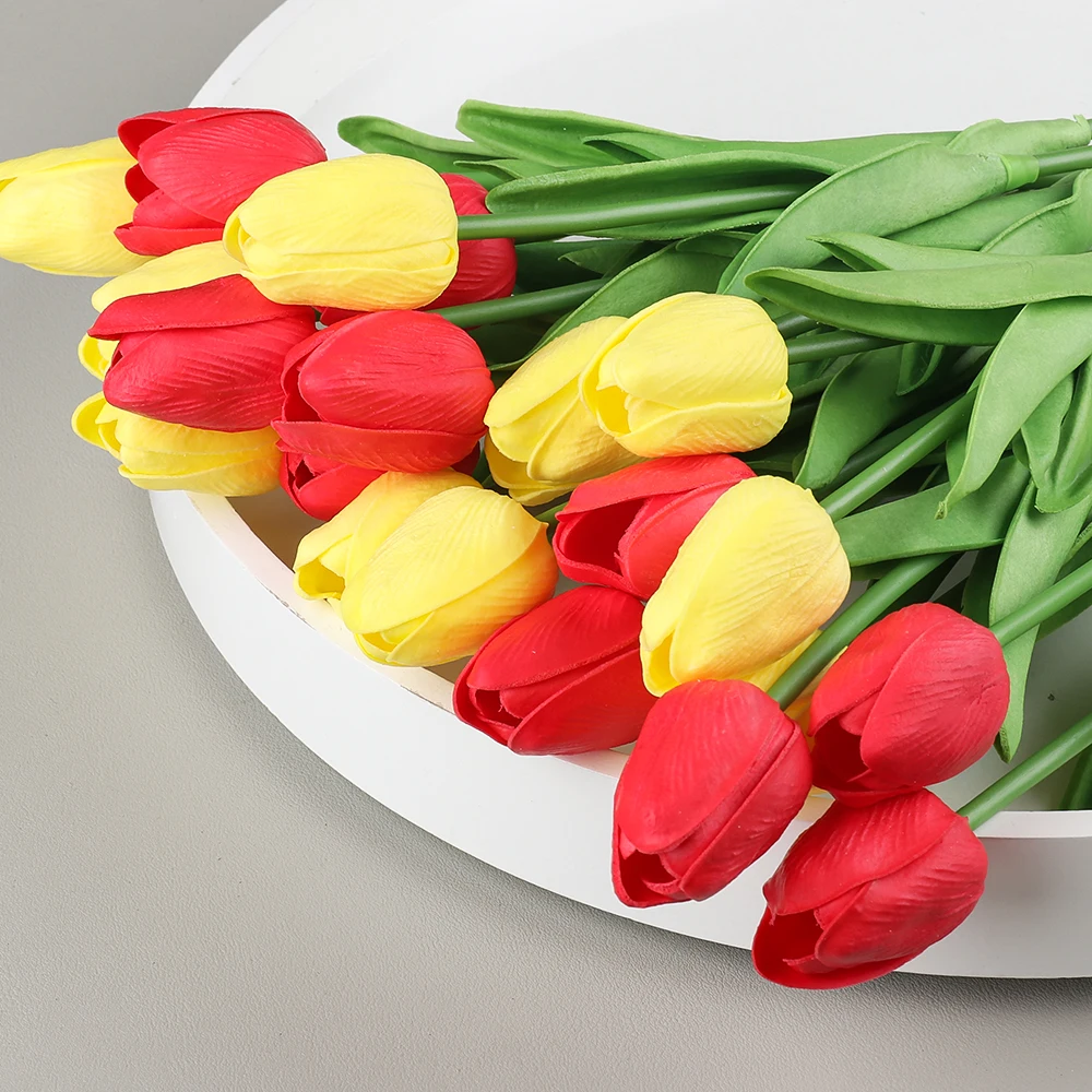 NEWGARDEN Artificial Flower Bouquet Mini Tulip EVA Hot Sale Real Touch EVA Decorative Flowers Bouquet Wedding