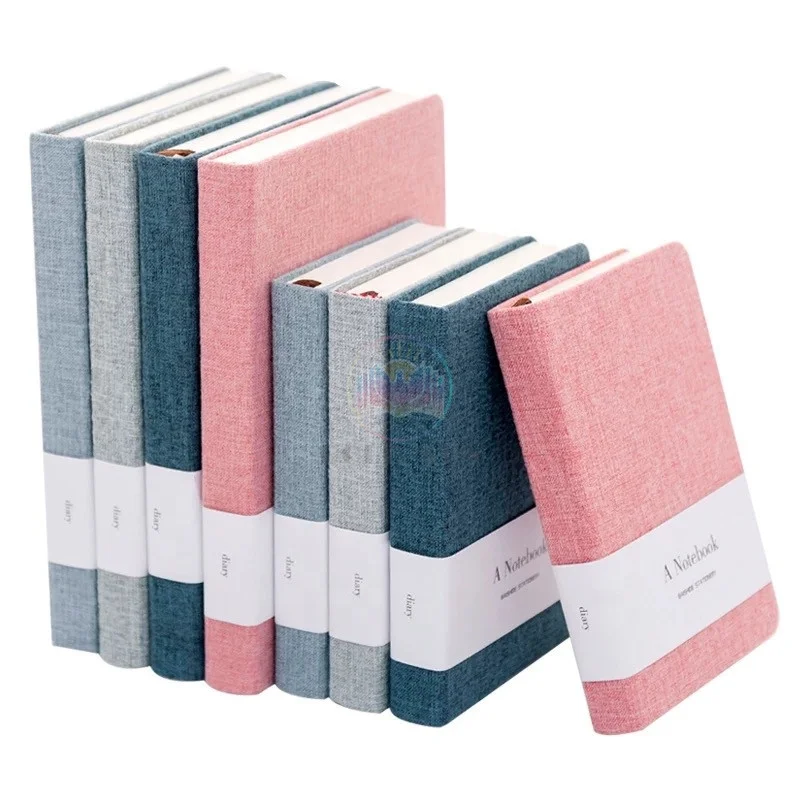 custom diary hard cover linen cloth fabric customize cheap a4 a5 a6 notebook printing journal