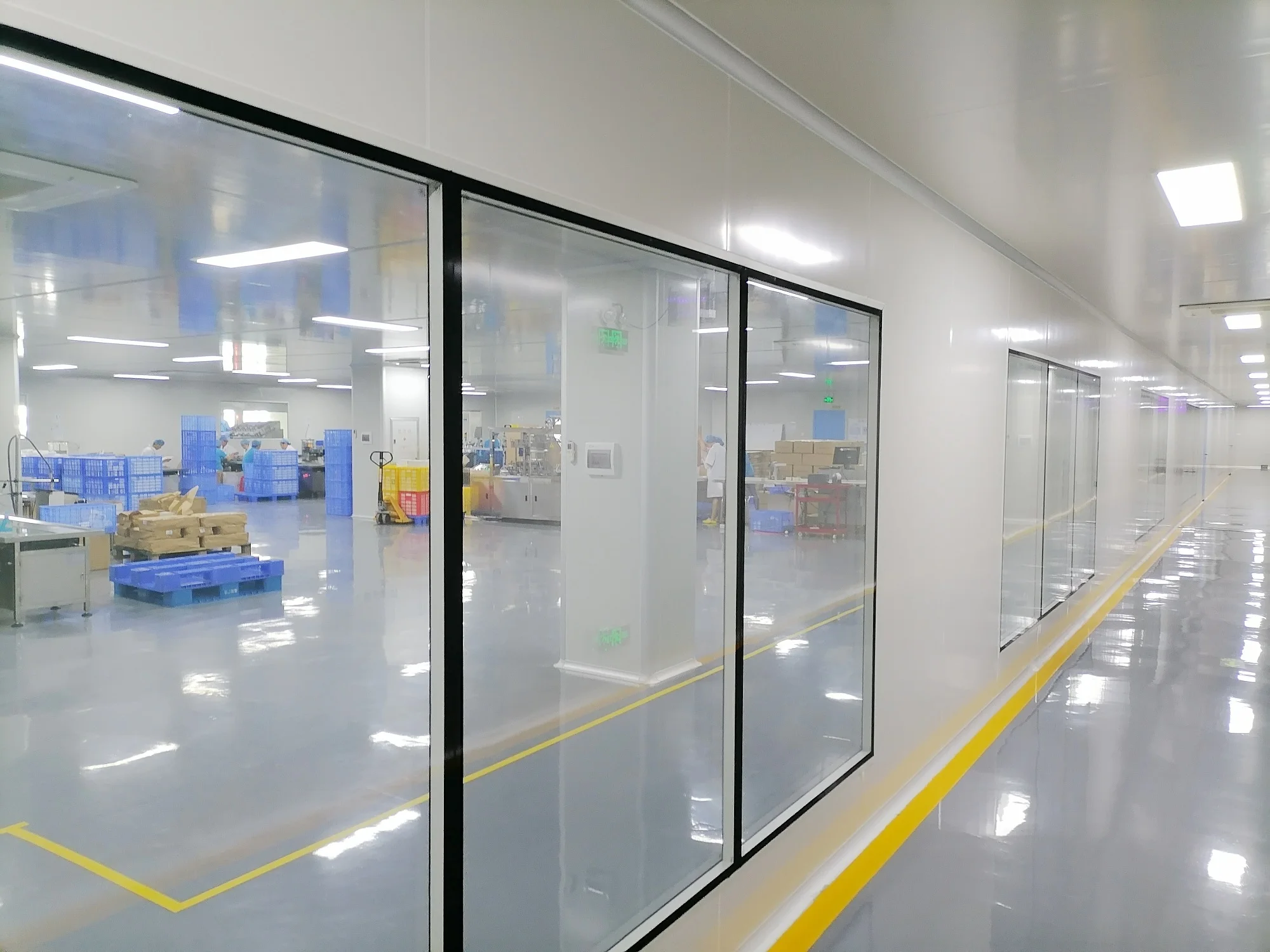 Clean room window double layer tempered glazed glass hollow window with desiccant keeping dry