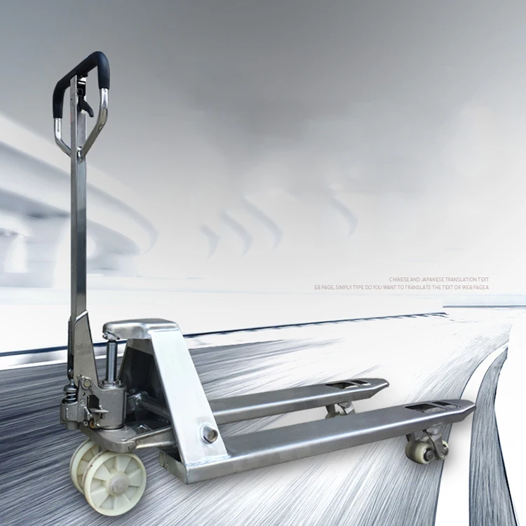 Manual Lift Forklift Jack Transpallet Trolley 2 ton Stainless Steel Hand Pallet Truck