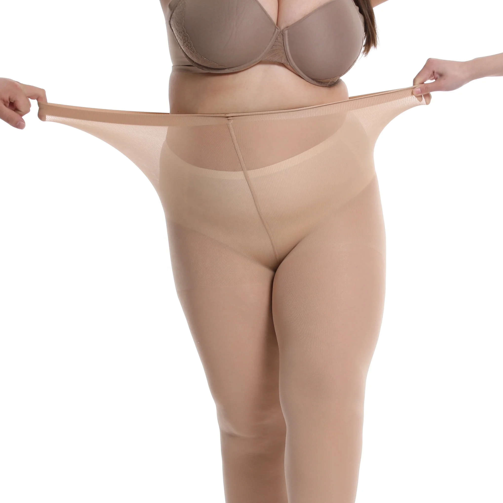 Over Size Pantyhose Chubby Girl 120D Tights Plus Size Ladies Soft Stockings