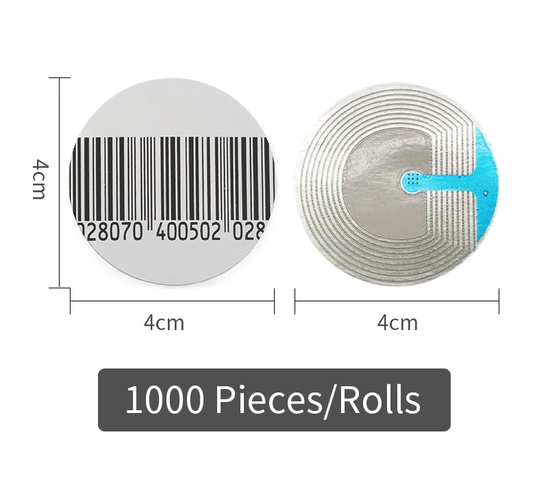 Synmel EAS Anti Theft RF 8.2mhz Soft Label Security Barcode Sticker Labels For Cosmetic Store RF Security System