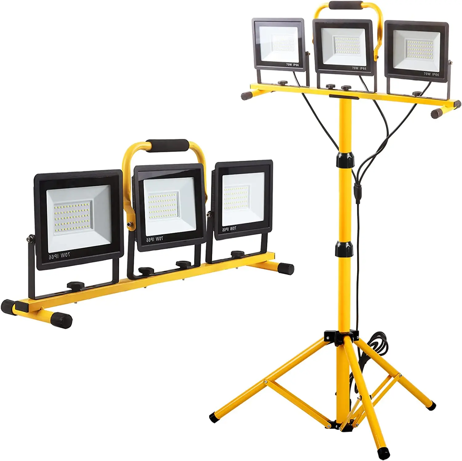 Outdoor Waterproof IP65 10W 20W 50W 100W 21000 High Lumen Adjustable Twin-Head Work Lights Portable Led Flood Light